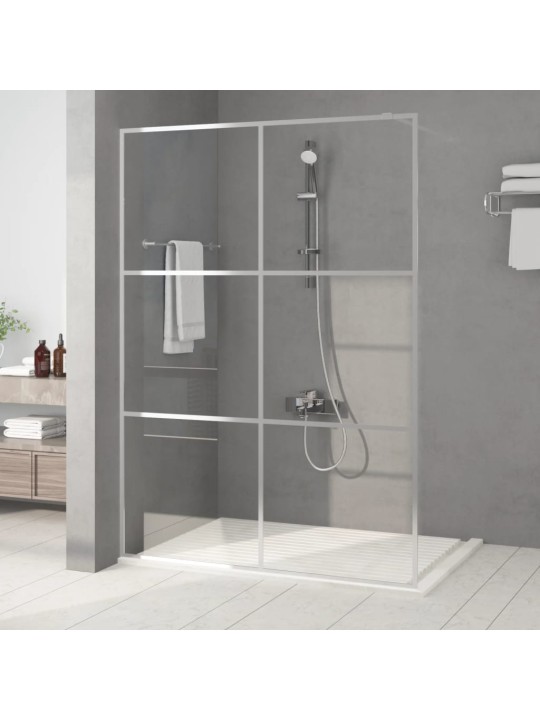 Sprchová zástěna walk-in stříbrná 140 x 195 cm čiré ESG sklo