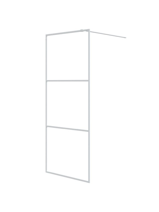 Sprchová zástěna walk-in bílá 80 x 195 cm čiré ESG sklo