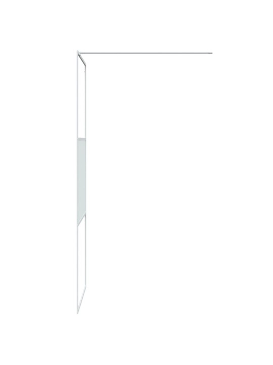Sprchová zástěna walk-in bílá 80 x 195 cm čiré ESG sklo