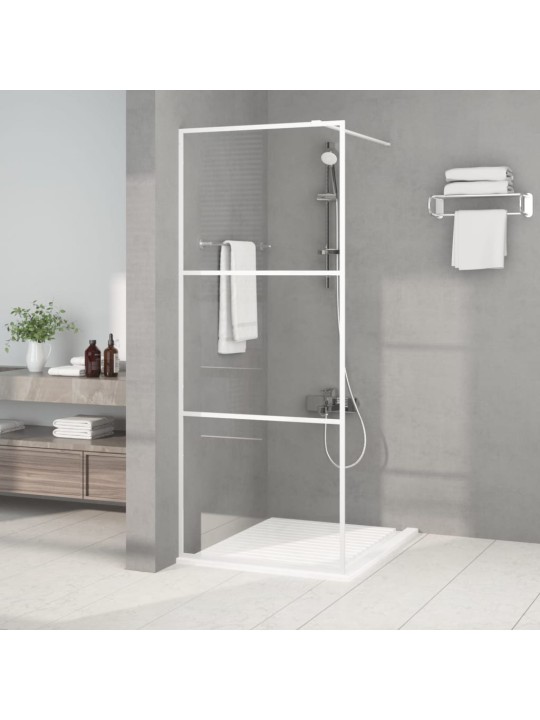 Sprchová zástěna walk-in bílá 80 x 195 cm čiré ESG sklo