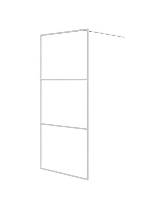 Sprchová zástěna walk-in bílá 90 x 195 cm čiré ESG sklo