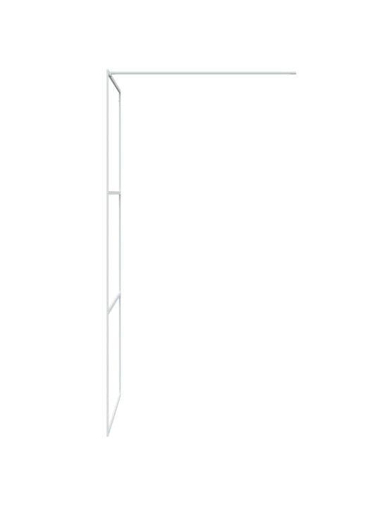 Sprchová zástěna walk-in bílá 90 x 195 cm čiré ESG sklo