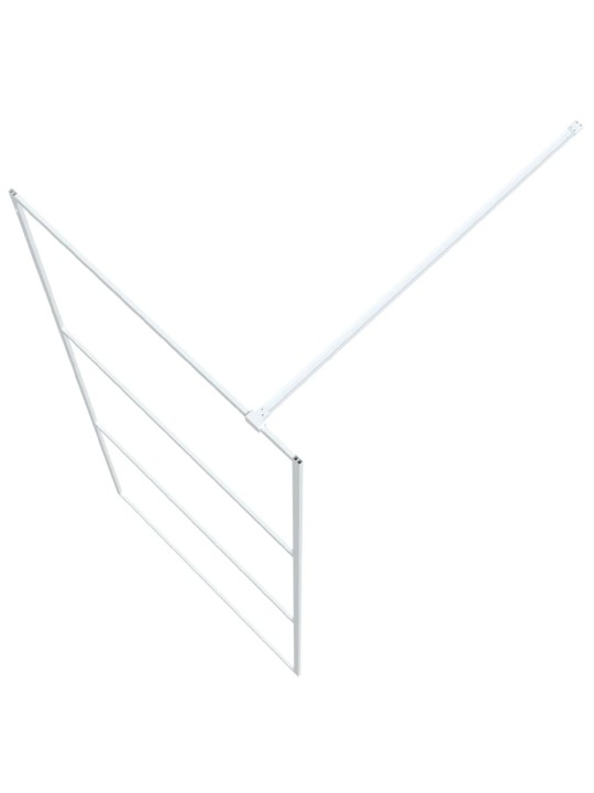 Sprchová zástěna walk-in bílá 90 x 195 cm čiré ESG sklo