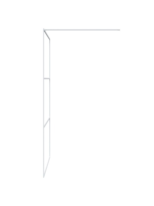 Sprchová zástěna walk-in bílá 115 x 195 cm čiré ESG sklo