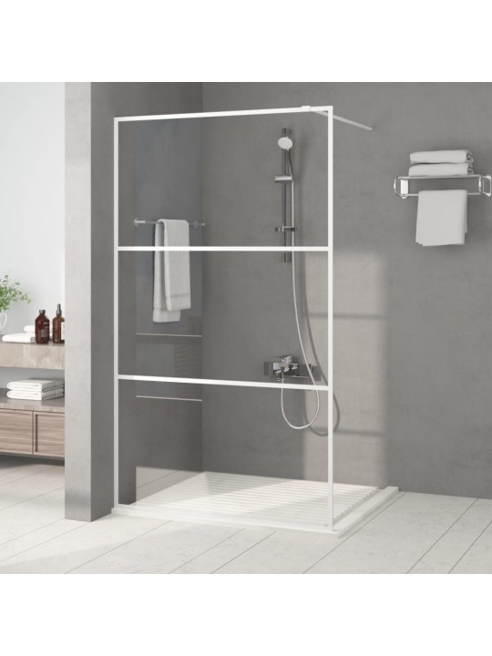 Sprchová zástěna walk-in bílá 115 x 195 cm čiré ESG sklo