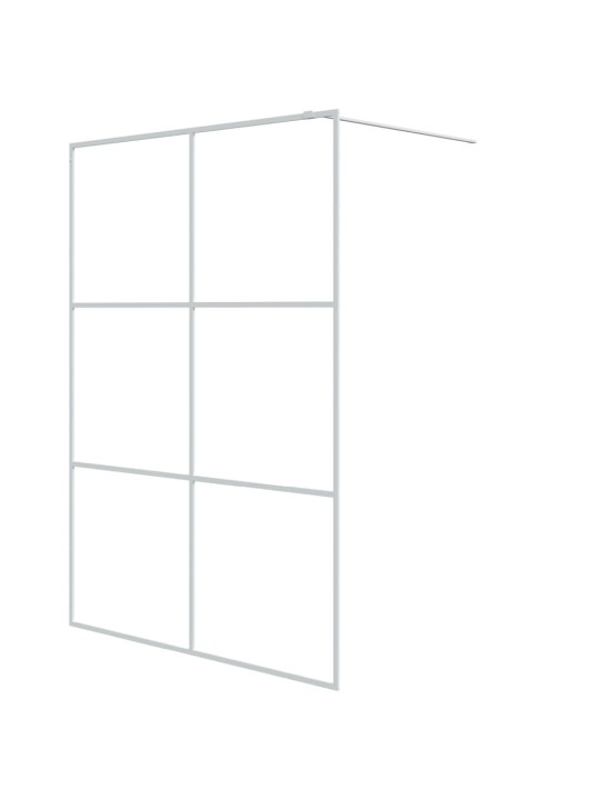 Sprchová zástěna walk-in bílá 140 x 195 cm čiré ESG sklo