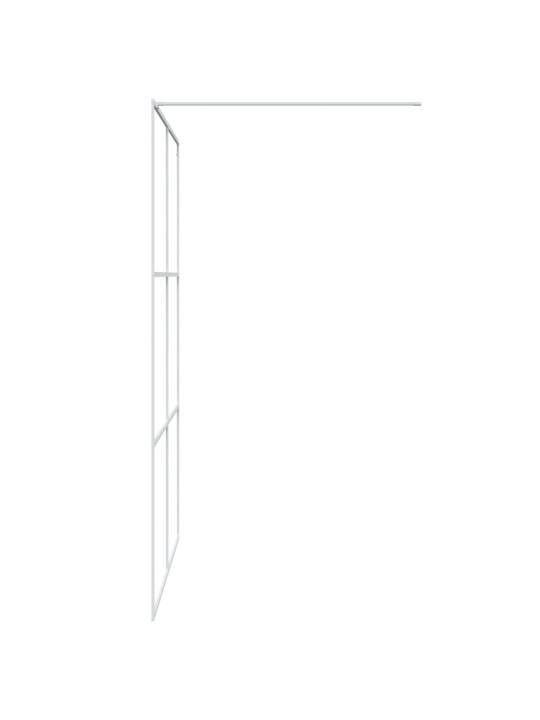 Sprchová zástěna walk-in bílá 140 x 195 cm čiré ESG sklo