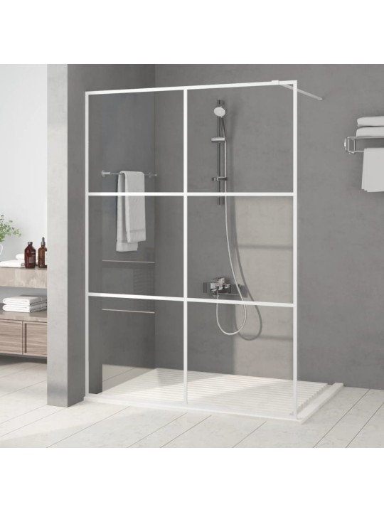 Sprchová zástěna walk-in bílá 140 x 195 cm čiré ESG sklo