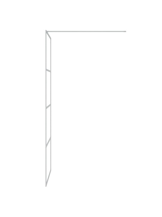 Sprchová zástěna walk-in stříbrná 80 x 195 cm čiré esg sklo