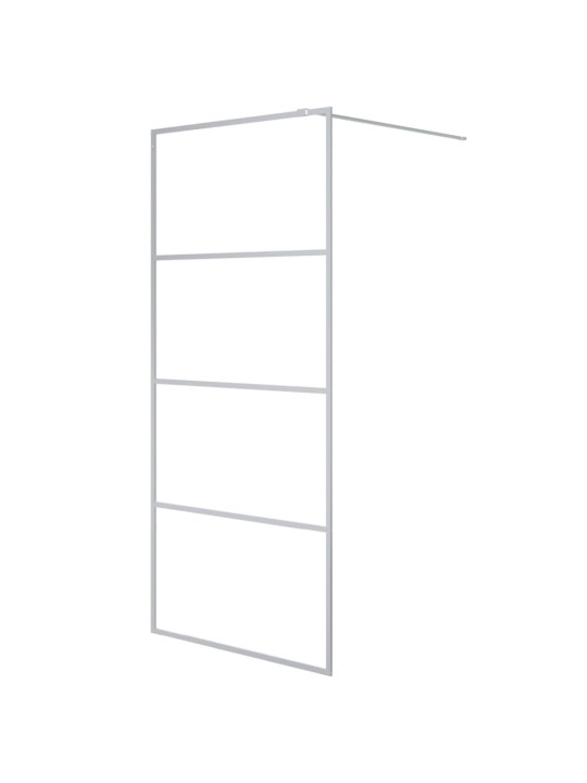 Sprchová zástěna walk-in stříbrná 90 x 195 cm čiré esg sklo