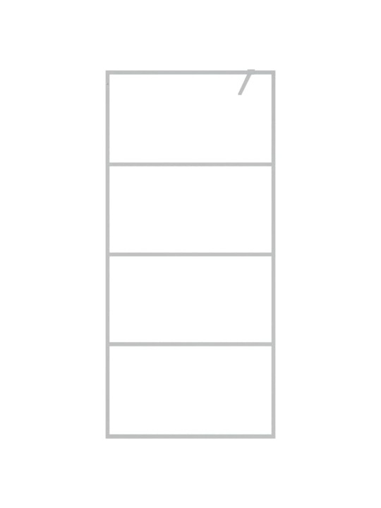 Sprchová zástěna walk-in stříbrná 90 x 195 cm čiré esg sklo
