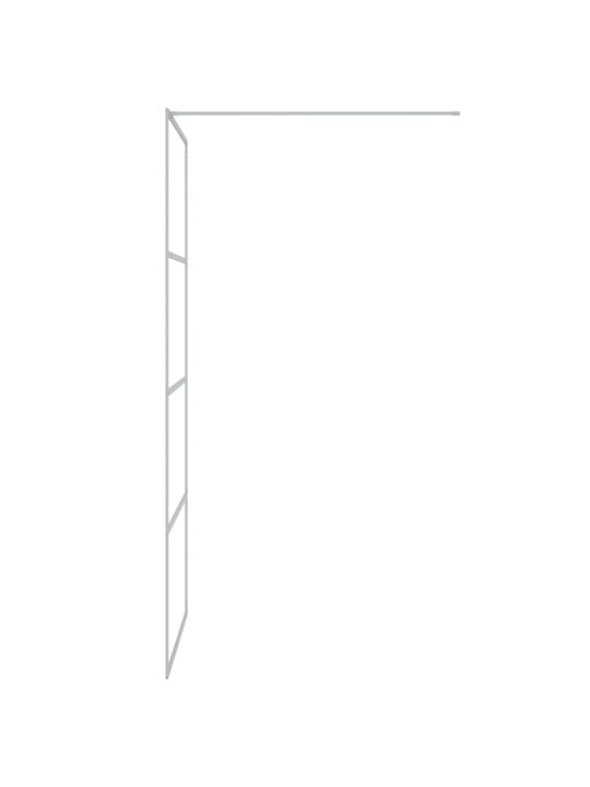 Sprchová zástěna walk-in stříbrná 90 x 195 cm čiré esg sklo