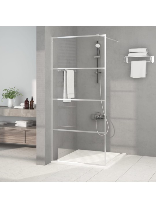 Sprchová zástěna walk-in stříbrná 90 x 195 cm čiré esg sklo