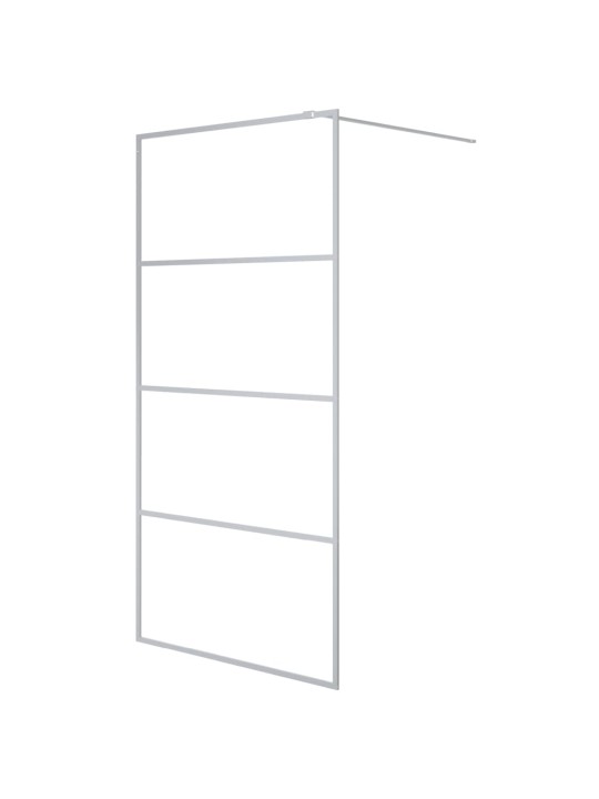 Sprchová zástěna walk-in stříbrná 100 x 195 cm čiré ESG sklo