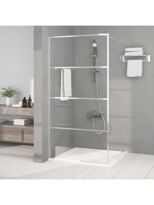 Sprchová zástěna walk-in stříbrná 100 x 195 cm čiré ESG sklo