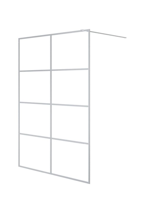 Sprchová zástěna walk-in stříbrná 140 x 195 cm čiré ESG sklo