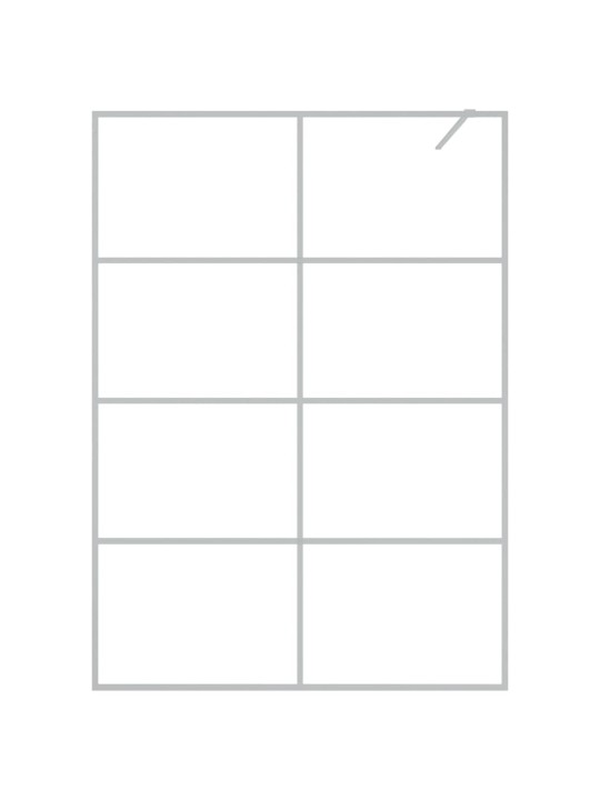 Sprchová zástěna walk-in stříbrná 140 x 195 cm čiré ESG sklo