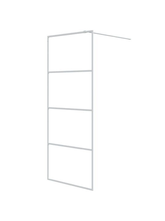 Sprchová zástěna walk-in bílá 80 x 195 cm čiré ESG sklo