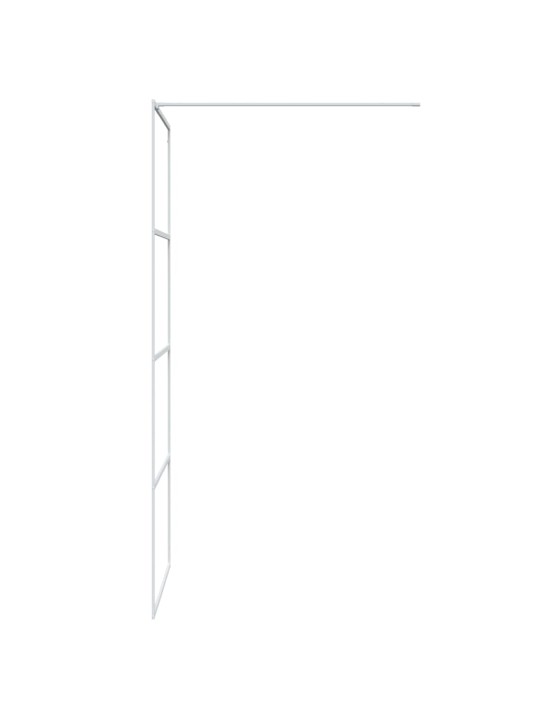 Sprchová zástěna walk-in bílá 80 x 195 cm čiré ESG sklo