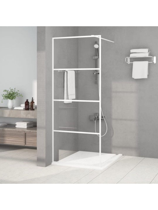 Sprchová zástěna walk-in bílá 80 x 195 cm čiré ESG sklo