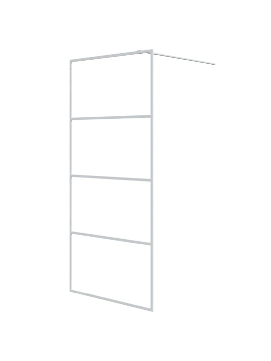 Sprchová zástěna walk-in bílá 90 x 195 cm čiré ESG sklo