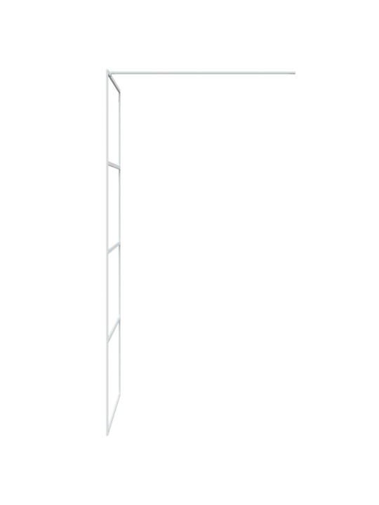 Sprchová zástěna walk-in bílá 90 x 195 cm čiré ESG sklo