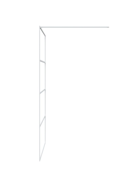 Sprchová zástěna walk-in bílá 115 x 195 cm čiré esg sklo