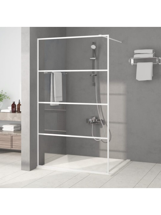 Sprchová zástěna walk-in bílá 115 x 195 cm čiré esg sklo