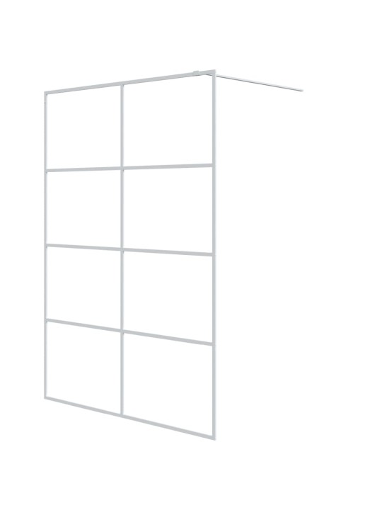 Sprchová zástěna walk-in bílá 140 x 195 cm čiré ESG sklo
