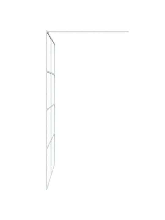 Sprchová zástěna walk-in bílá 140 x 195 cm čiré ESG sklo