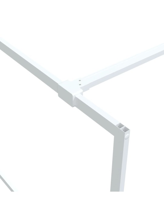 Sprchová zástěna walk-in bílá 140 x 195 cm čiré ESG sklo