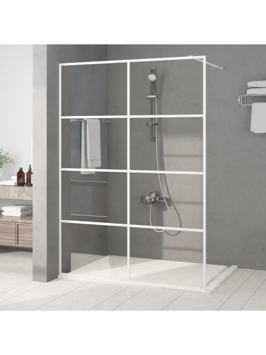 Sprchová zástěna walk-in bílá 140 x 195 cm čiré ESG sklo