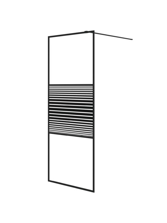 Sprchová zástěna walk-in černá 80 x 195 cm čiré ESG sklo