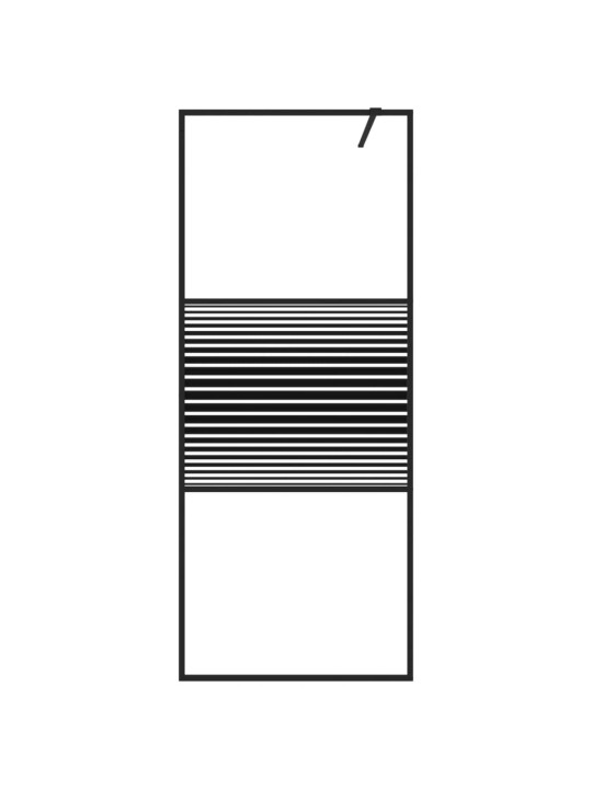 Sprchová zástěna walk-in černá 80 x 195 cm čiré ESG sklo