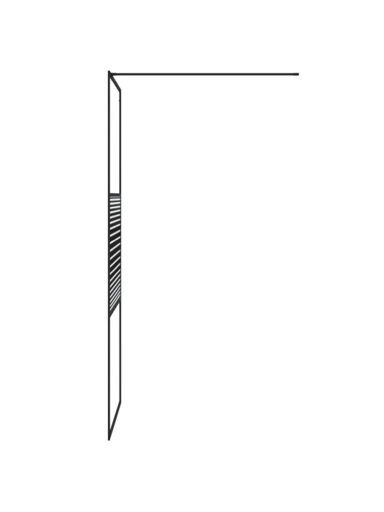 Sprchová zástěna walk-in černá 80 x 195 cm čiré ESG sklo