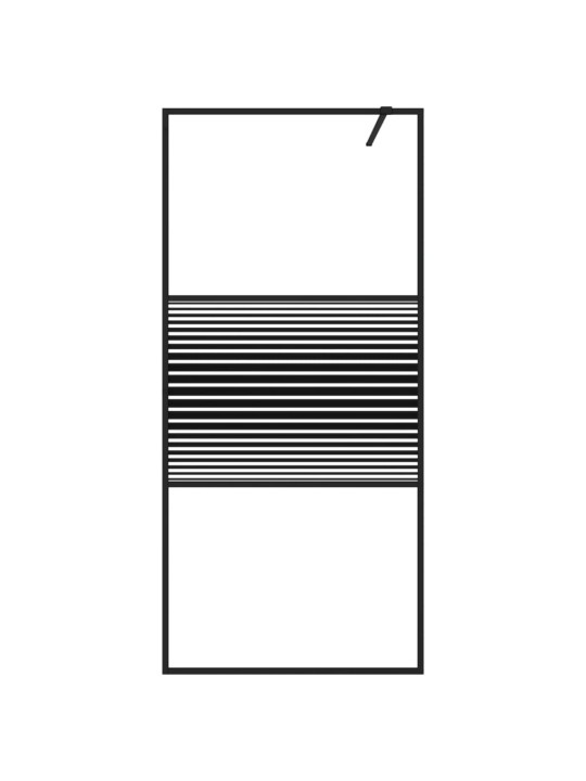 Sprchová zástěna walk-in černá 90 x 195 cm čiré esg sklo
