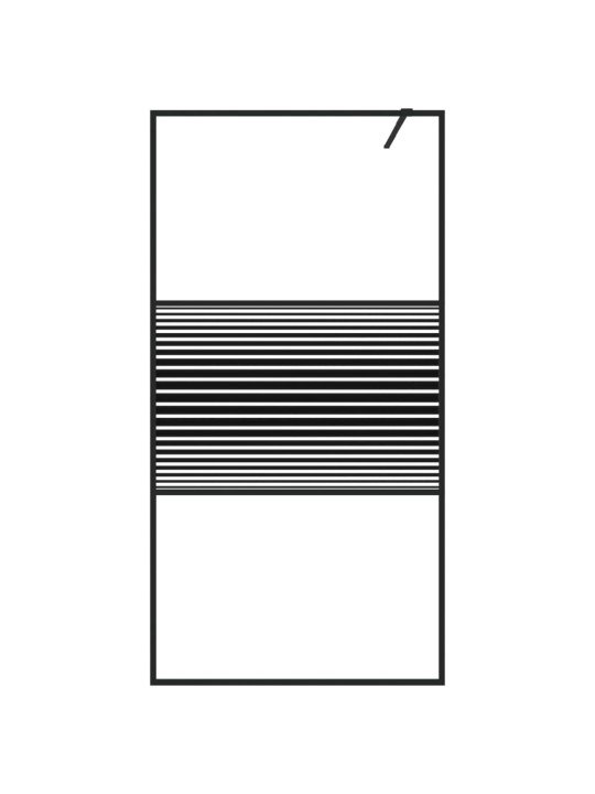 Sprchová zástěna walk-in černá 100 x 195 cm čiré ESG sklo