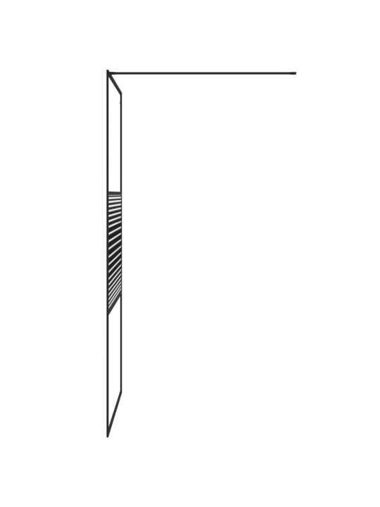 Sprchová zástěna walk-in černá 100 x 195 cm čiré ESG sklo