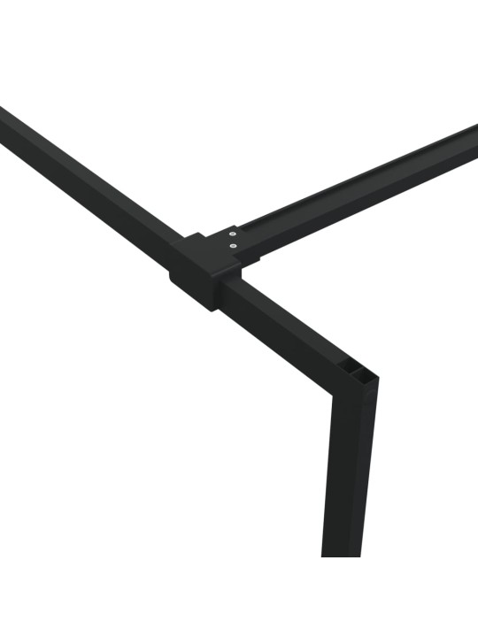 Sprchová zástěna walk-in černá 100 x 195 cm čiré ESG sklo