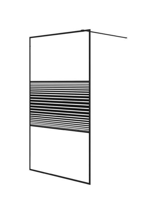Sprchová zástěna walk-in černá 115 x 195 cm čiré ESG sklo