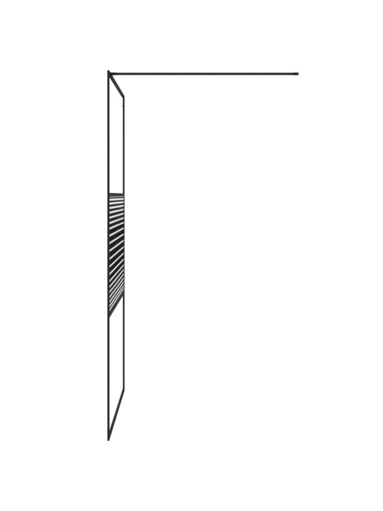 Sprchová zástěna walk-in černá 115 x 195 cm čiré ESG sklo