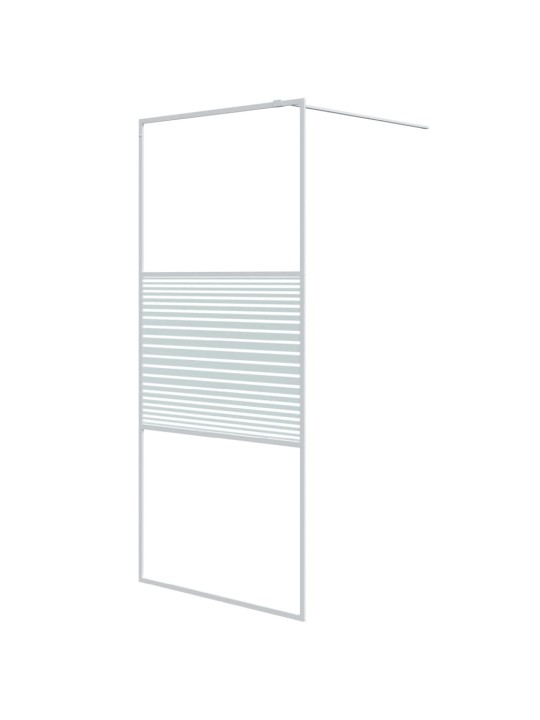 Sprchová zástěna walk-in bílá 90 x 195 cm čiré ESG sklo