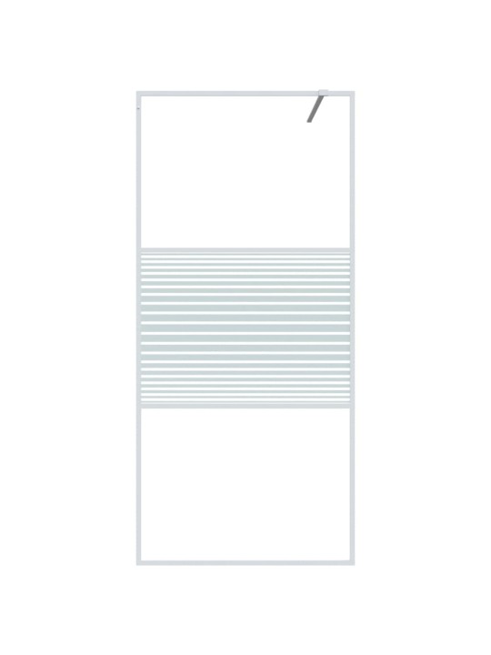 Sprchová zástěna walk-in bílá 90 x 195 cm čiré ESG sklo