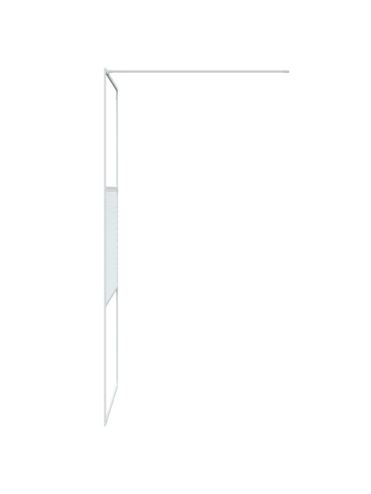 Sprchová zástěna walk-in bílá 90 x 195 cm čiré ESG sklo