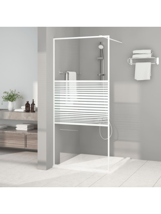 Sprchová zástěna walk-in bílá 90 x 195 cm čiré ESG sklo