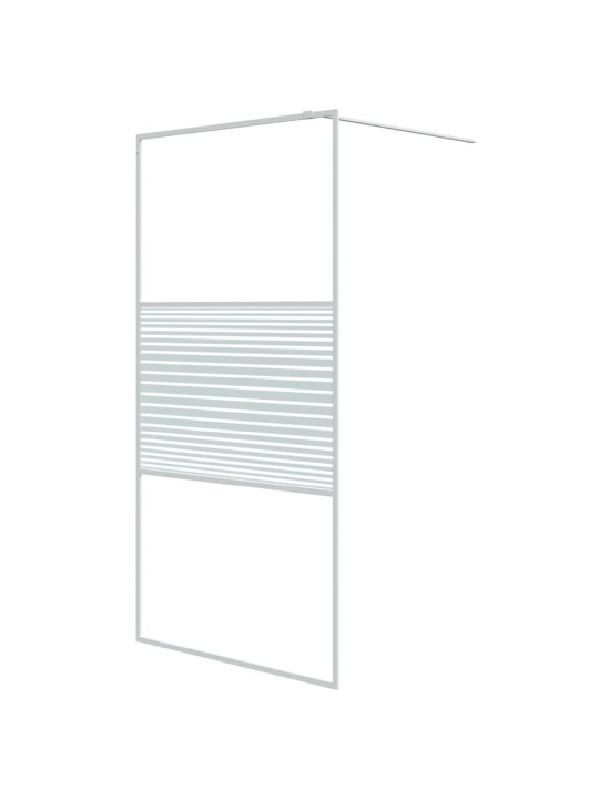 Sprchová zástěna walk-in bílá 100 x 195 cm čiré esg sklo