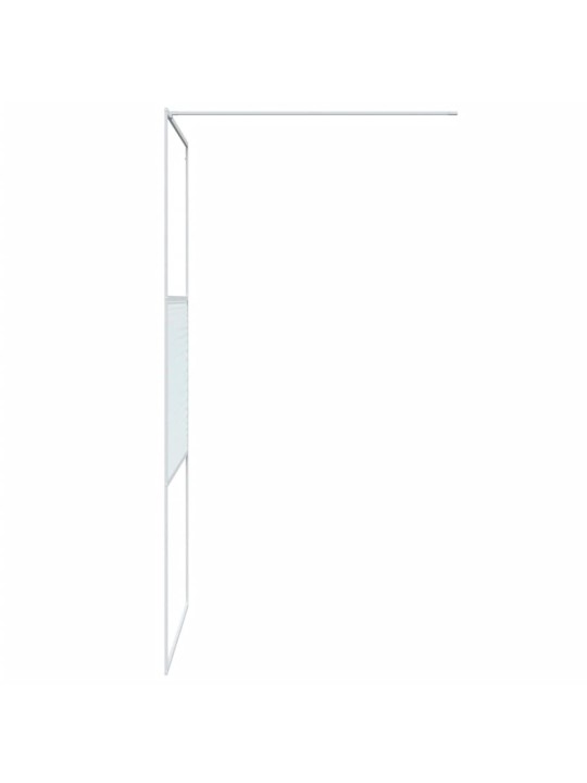 Sprchová zástěna walk-in bílá 100 x 195 cm čiré esg sklo