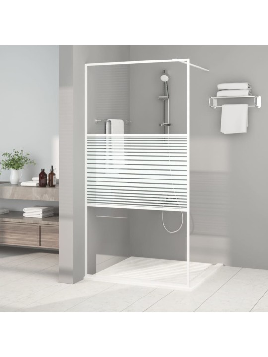 Sprchová zástěna walk-in bílá 100 x 195 cm čiré esg sklo