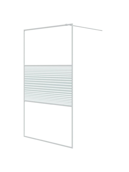 Sprchová zástěna walk-in bílá 115 x 195 cm čiré ESG sklo