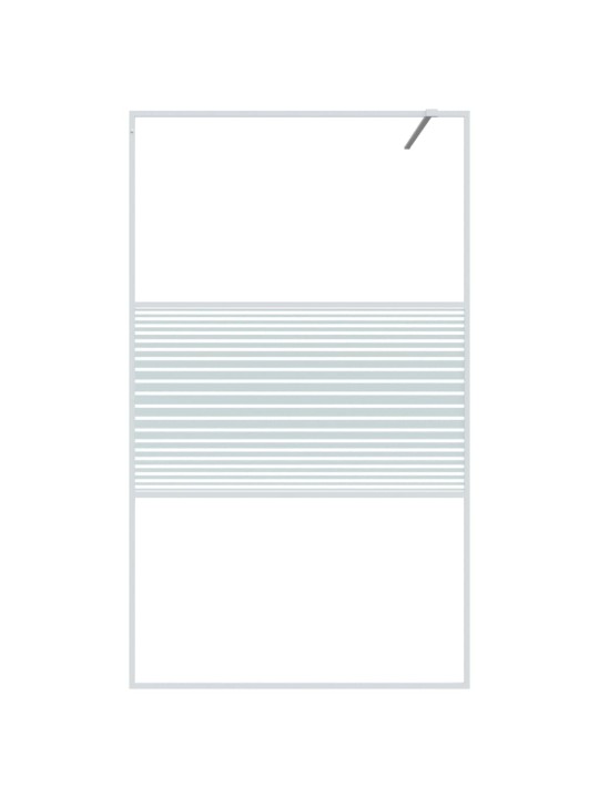 Sprchová zástěna walk-in bílá 115 x 195 cm čiré ESG sklo